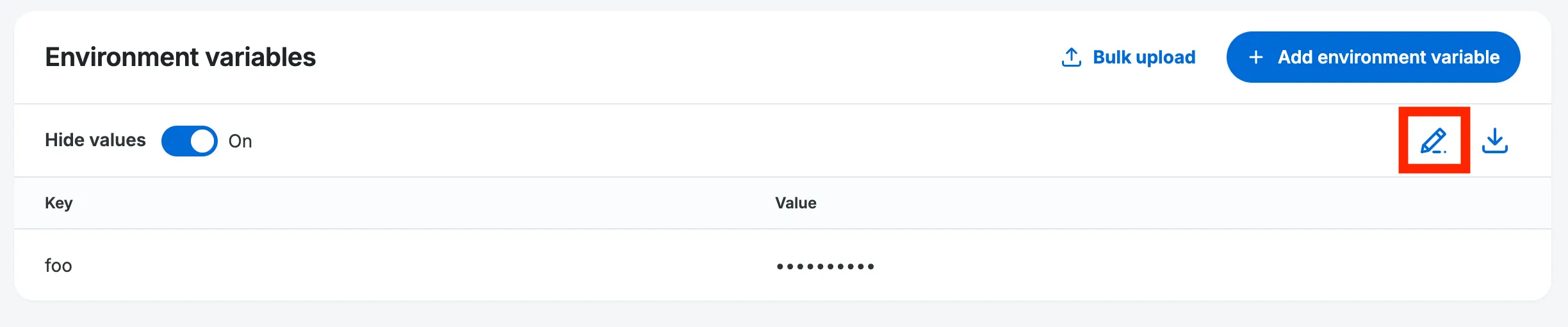 Edit variable
